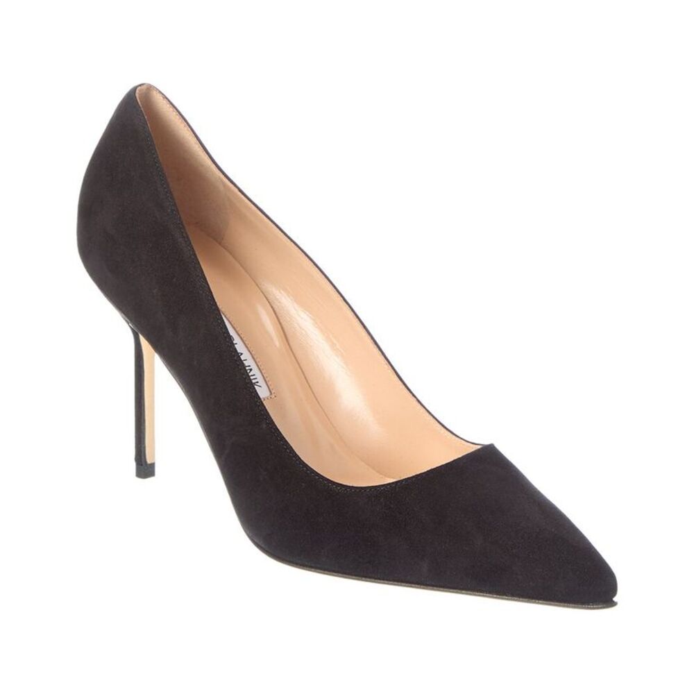 Manolo Blahnik Bb 90 Suede Pump, Black
